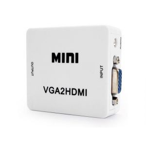 Convertisseur VGA vers HDMI avec connecteur audio VGA2HDMI 1080P audio pour projecteur PC portable vers HDTV - Occasion