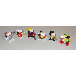 Figurine Snoopy Vintage 58 A 66 Lot 6 Personnages Chien Differents - Occasion