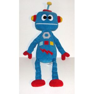 Peluche Robi Le Robot Bleu Mascotte Du Parc - Doudou Robot Alinea Maurer 60 Cm - Occasion