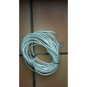 Cable ANTENNE BLANCHE T&Eacute;L&Eacute;VISION AUDIO VIDEO FICHES MALES MALES RALLONGE 10 METRES - Occasion