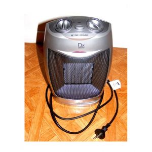 Radiateur oscillant reglable soufflant céramic 1500W chauffage multi puissances chaufe rapid & ventilation froid chaud chaleur instantané appoint sécurité antibascul argenté poigné transport DX DREXON - Occasion