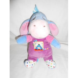 Doudou Âne Bourriquet Disney Baby Bleu Rose Blanc Violet Étoile Multicolore Naissance Peluche Éveil Enfant Comfort Blanket Comforter Soft Toys 23 Cm Nicotoy Simba Toys Dickie - Occasion