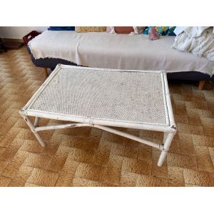 Table Basse Osier Blanche - Occasion