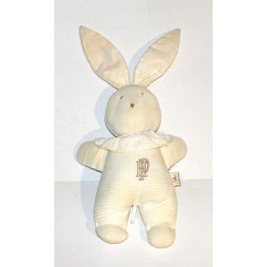 Doudou Lapin Musical Les Petites Marie - Lapin Tissus Nid D'abeille Berceuse Hotel De Paris Monte Carlo - Occasion