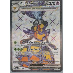 Carte Pok&eacute;mon - Apireine Ex - 212/197 - Secr&egrave;te-Rare - T&eacute;racristal - Ev3 Flammes Obsidiennes - Occasion