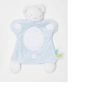 Doudou Ours Bleu Ciel Fourrure Marionnette Sergent Major Jouet Peluche Ourson Bebe Naissance - Occasion