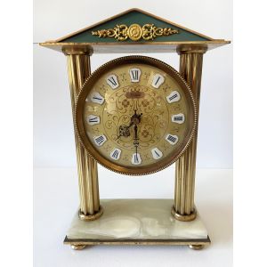 Vintage Pendulette Pendule Horloge Portique VEDETTE Made in France Grecque Art - Occasion