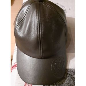 Casquette Baseball Homme Visière, Ajustable, Simili Cuir, Gaufrée Jamont/Marron Fonce, Toute Taille - Occasion