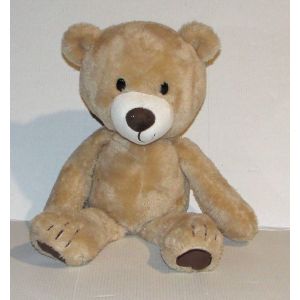 peluche ours beige marron famosa softies doudou ourson 40 cm - Occasion