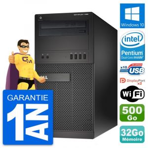 PC Tour Dell OptiPlex XE2 MT Pentium G3220 RAM 32Go Disque 500Go Windows 10 Wifi - Occasion