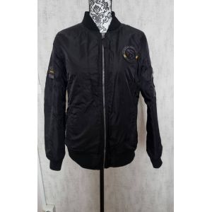 Blouson Bombers Garçon Liberto Noir Taille 16 Ans - Occasion