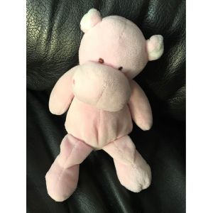 Doudou Peluche Hippopotame Rose 17cm - Occasion