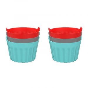 6pcs Moules Muffins Silicone,Moule Muffins En Réutilisables Caissettes,Anti-Adhésif Sans Bpa Cupcake Tasses De Cuisson En Silicone,B - Occasion