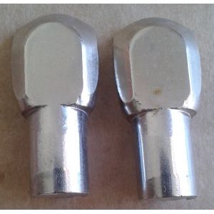 2 Taquets Inox suspension &eacute;tag&egrave;re Ikea ou autre 2,3 cm partie plate 13/11mm diam&egrave;tre 7mm - Occasion