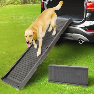 Rampe Pour Chien Voiture &ndash; Stable &ndash; Rampe Antid&eacute;rapante En Caoutchouc Pour Grands Chiens &ndash; 174 Cm Longueur & 38 Cm Large &ndash; Escalier Pour Chien Capacit&eacute; 136 Kg &ndash; Rampes D'Acc&egrave;s Pliable Pour Suv &ndash; Noir - Occasion