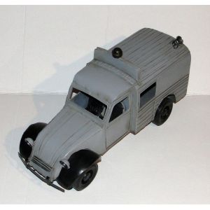 2 Cv Citroen Fourgonnette En Tole Voiture Metal Jouet Decoratif Roulant Imagin 30 Cm - Occasion