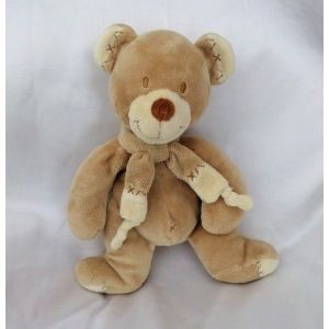 Doudou Peluche Ours Beige Croix Nombril Nicotoy - Occasion