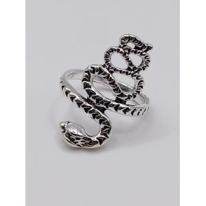 Bague M&eacute;tal Argent&eacute;,Serpent,Bague Ouverte,Taille 19.74mm - Occasion