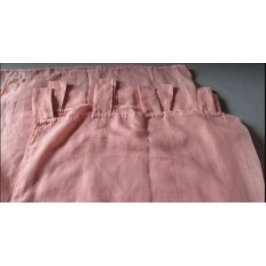 Rideau À Pattes 110x250 Cm - Voilage Transparent Rose Saumon - 30% Coton/70% Polyester - Article De Chez Gi-Fi - Jamais Utilisé - Occasion