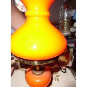 Applique Murale Dorée Avecc Opaline Orange60 Watts - Occasion