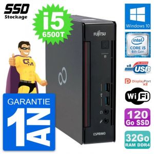 Mini PC Fujitsu Esprimo Q956 Intel i5-6500T RAM 32Go SSD 120Go Windows 10 Wifi - Occasion