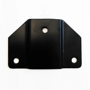 Plaque de montage en acier à visser - Noir - H.64 mm x l.98 mm - Occasion