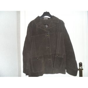 Veste Femme ; Taille 46/48 ; Cro&ucirc;te De Cuir De Porc ; Marque : Claire Neuville - Occasion