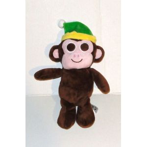 Doudou Singe Bonnet Vert Jaune Promidea - Peluche Singe 26 Cm - Occasion