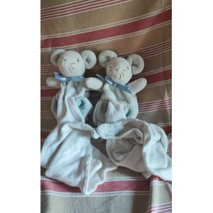 Doudou souris bleu cajou sucre d orge - Occasion