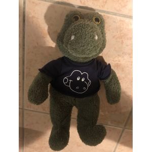 Doudou Peluche Crocodile Vert T-Shirt Bleu 30cm Friends More Billes - Occasion