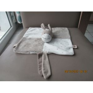 Doudou Plat &Acirc;ne/Cheval Beige/Cr&egrave;me/&Eacute;cru/Marron/Blanc Nattou - Occasion