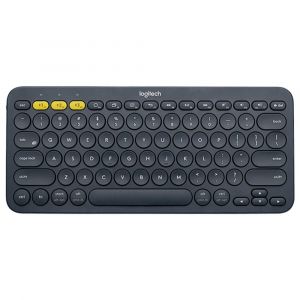 Logitech K380 Clavier Bluetooth multi-appareils pour Windows, Mac, Chrome OS, Android, iPad, iPhone, Apple TV Compatible avec Flow Cross Computer Control et Easy-switch jusqu'&agrave; 3 appareils - Gris - Occasion