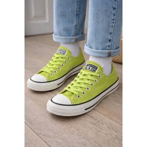 Converse All Star Neuve Basse Femme Taille 40 Cuir Couleur Verte. - Occasion