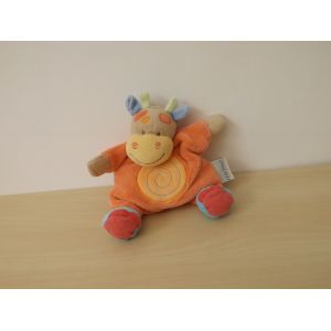 Doudou Vache Rose Orange Spirale Nattou - Occasion