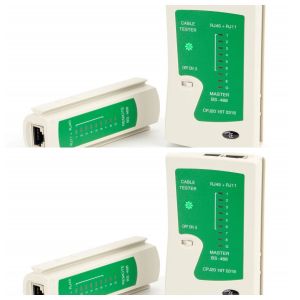 2 Pi&egrave;ces Testeur de c&acirc;ble r&eacute;seau RJ45 et RJ11 Kabeltester - Occasion