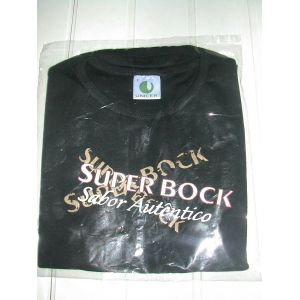 Tee Shirt Publicitaire Noir Débardeur Black Advertising T-Shirt Bière Beer Super Bock Portugal - Occasion