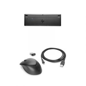 Souris et clavier sans fil HP Premium rechargeables Wireless aluminium anodis&eacute; - Occasion