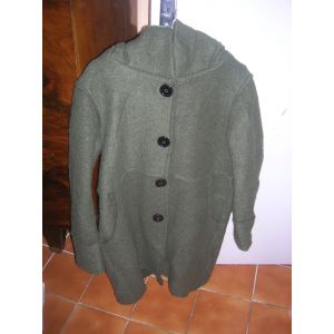 Manteau À Capuche Fucsia 70% Laine,30% Polyester 38/40. - Occasion