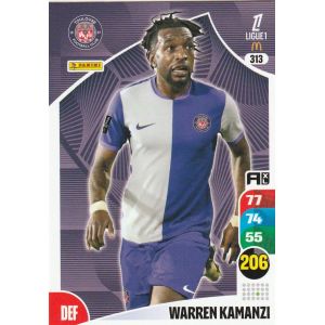 Carte Foot Panini Adrenalyn Xl 2026 - N&deg; 313 - Warren Kamanzi - Toulouse Fc - Occasion