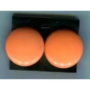 Boucles D' Oreilles -" Genuine Lucité " - Orange - En Plastique - À Clips - Occasion
