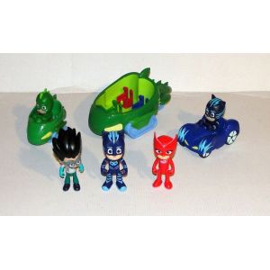 Voiture Pj Masks Just Play Lot 3 Vehicules Dont 3 Figurines Articules Pyjamasques - Occasion