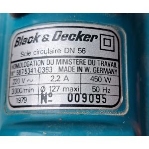 Scie Circulaire DN56 Black & Decker - Occasion