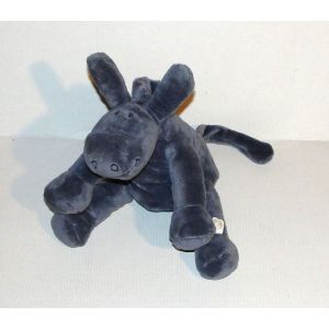 Doudou Paco Bleu Petrole Noukies Peluche Ane Paco Assis 20 Cm - Occasion
