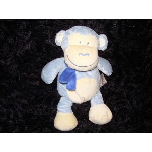 Doudou Singe Bleu Avec Foulard Bengy 25 Cm - Occasion