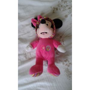 Peluche Minnie En Grenouillere/Pyjama Rose À Capuche Disney 32 Cm - Occasion