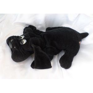 Doudou Peluche Chien Noir Allong&eacute; Pound Puppies - Occasion