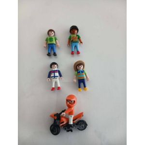 Lot 5 Figurines Playmobil Vintage & Moto &ndash; Collection 1995 - Occasion