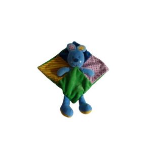 Doudou Lapin Plat Multicolore À Grelot Parfait État - Occasion