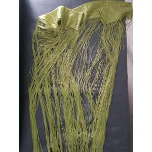 Rideau Vert Anis En Frange - Occasion