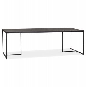 Grande Table De Salle À Manger 'union' Noire En Chêne Massif - 240x100 Cm - Occasion